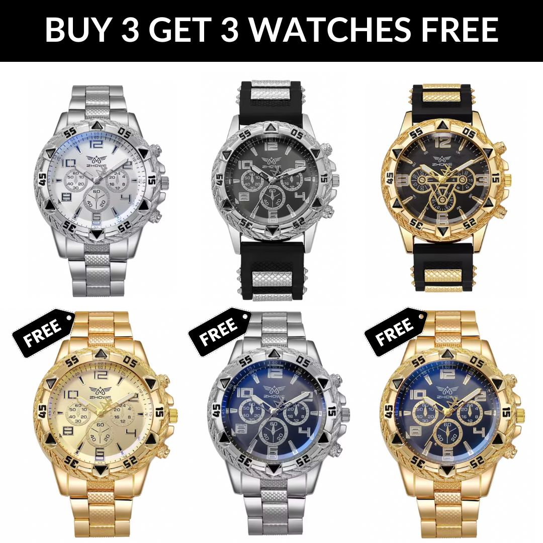 Men's Analog Watches - Buy 3 Get 3 Free