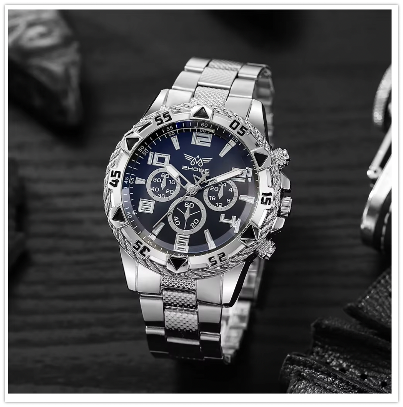 Men's Round Watches - Set of 6 with Free One Year Warranty