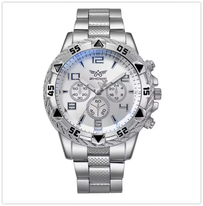 Men's Round Watches - Set of 6 with Free One Year Warranty