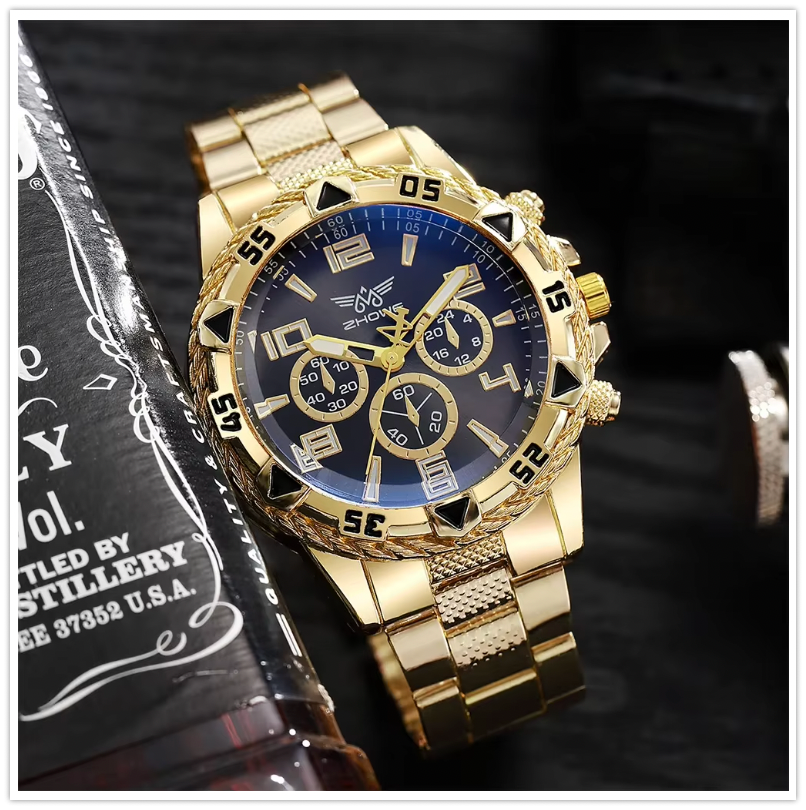Men's Round Watches - Set of 6 with Free One Year Warranty