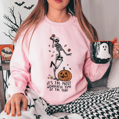 Spooky Skeleton Pumpkin Sweatshirt