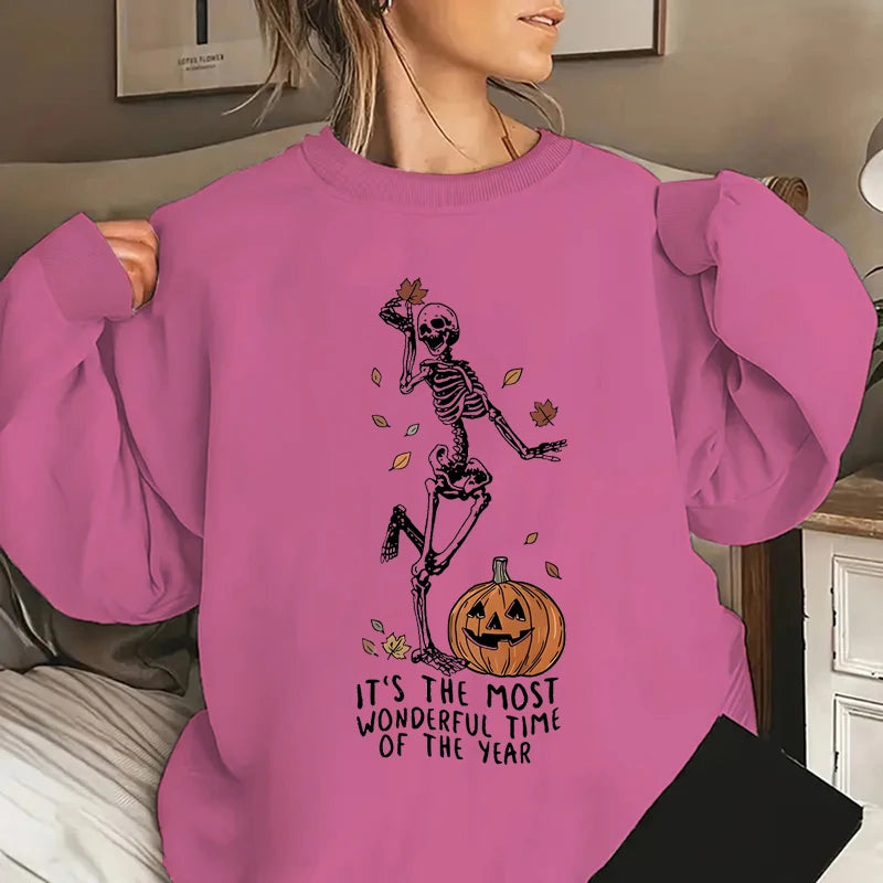 Spooky Skeleton Pumpkin Sweatshirt